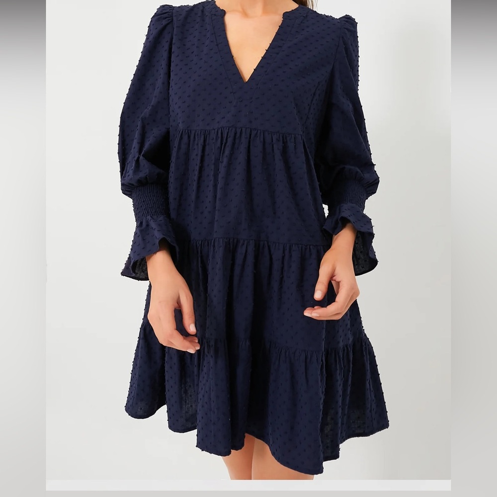Navy dot dress